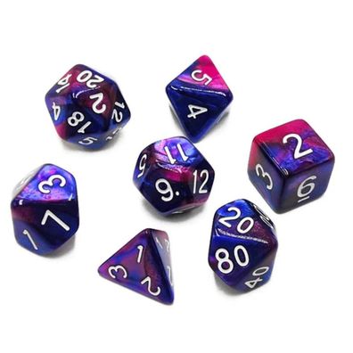 Verschiedene Wérfel - 7 Stéck Farbe Lila Rollenspiele