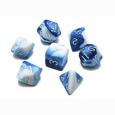 Verschiedene Wérfel - 7 Stéck Farbe Blau Rollenspiele