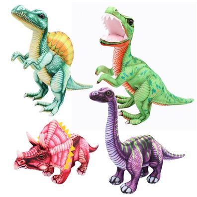 4 Dinosaurier Kuscheltiere - 20cm weiches Pléschtier Stofftier Dino