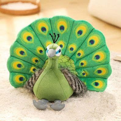 Pfau Kuscheltier - 25 cm Pléschtier Pfau Stofftier