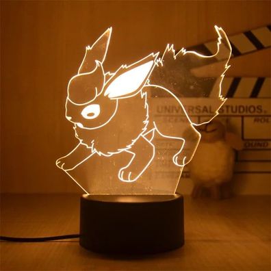 Pokemon Nachtlampe Flamara - 3D Lampe fér Kinder Flareon