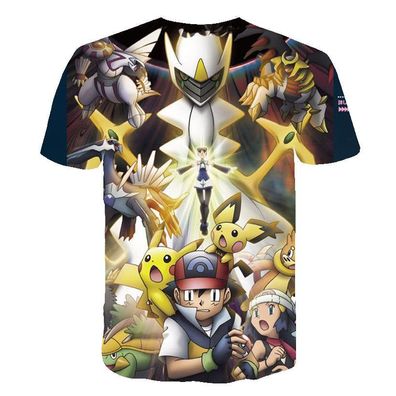 Pokemon T-Shirt fér Kinder (Unisex) - Motiv: Arceus, Giratina, Pikachu uvm