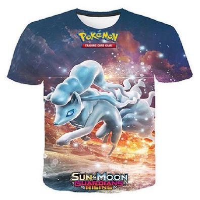 Pokemon T-Shirt fér Kinder (Unisex) - Motiv: Alola Vulnona / Ninetales