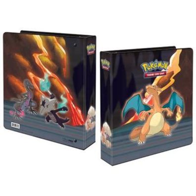 Pokemon Karten Ordner Gallery Series Scorching Summit 2" Album Glurak Ringordner