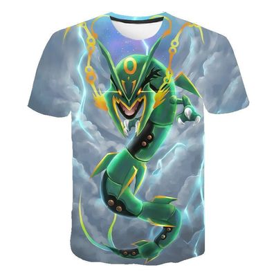 Pokemon T-Shirt fér Kinder (Unisex) - Motiv: Rayquaza