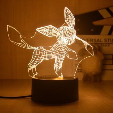 Pokemon Nachtlampe Glaziola - 3D Lampe fér Kinder Glaceon