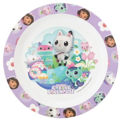 Gabby's Dollhouse Plastik-Teller Kunststoffset fér Kinder - Mikrowelle geeignet