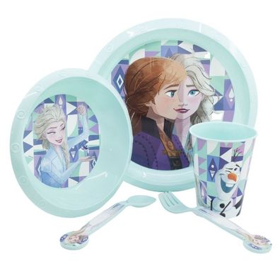 Frozen Plastik Geschirr Set 5-Teile Kunststoffset fér Kinder