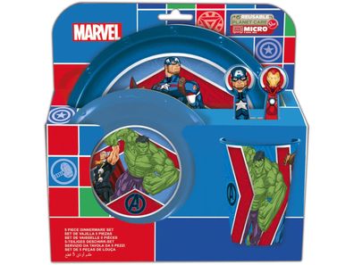 Marvel Avengers Plastik Geschirr Set 5-Teile Kunststoffset fér Kinder