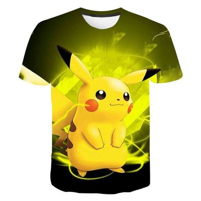 Pokemon T-Shirt fér Kinder (Unisex) - Motiv: Pikachu