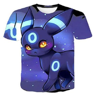 Pokemon T-Shirt fér Kinder (Unisex) - Motiv: Nachtara / Umbreon (Shiny)