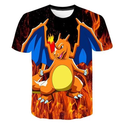 Pokemon T-Shirt fér Kinder (Unisex) - Motiv: Glurak / Charizard