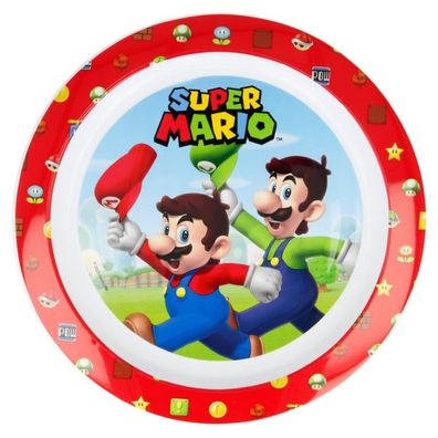 Super Mario Plastik-Teller Kunststoffset fér Kinder - Mikrowelle geeignet