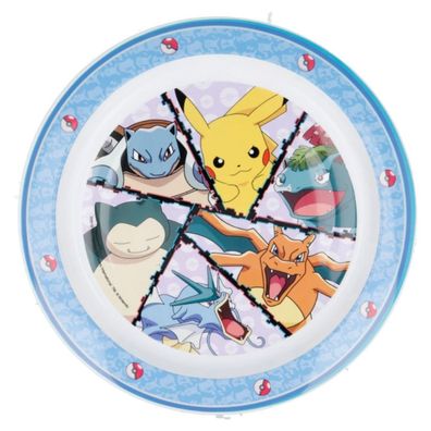 Pokemon Plastik-Teller Kunststoffset fér Kinder - Mikrowelle geeignet