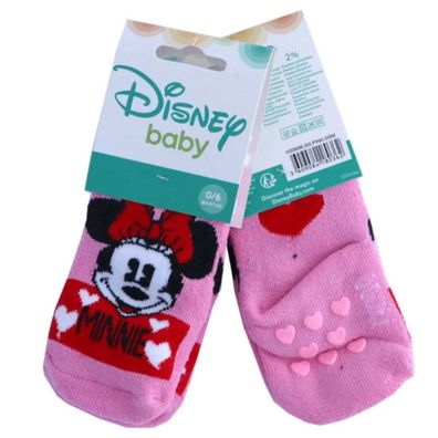 Minnie Maus Socken 1 Paar Anti-Rutsch Socken fér Baby Kinder Mädchen