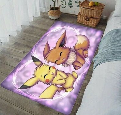 Teppich Pokemon Pikachu und Evoli 60cm*40cm rutschfest