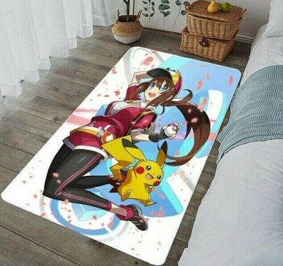 Teppich Pokemon Trainer mit Pikachu 60cm*40cm Japan Rutschfeste Fußmatte