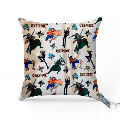 One Piece Dekokissen 38ß38 - Kissenbezug mit Féllung Baumwolle