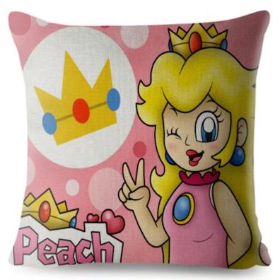 Super Mario Kissenbezug Peach 45cm x 45cm