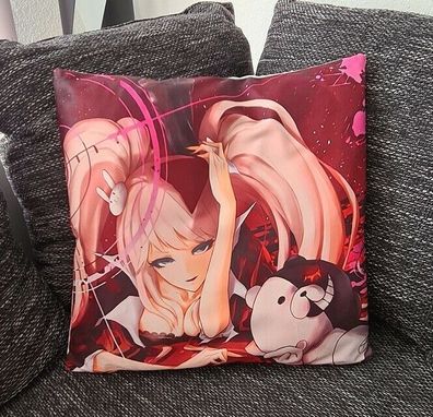 Danganronpa Kissenbezug Enoshima Junko + Monokuma 45cm x 45cm