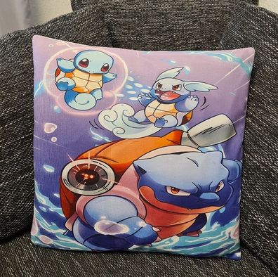 Pokemon Kissenbezug Schiggy, Schillok & Turtok 45cm x 45cm