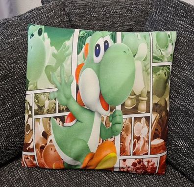 Super Mario Kissenbezug: Yoshi - 45cm x 45cm