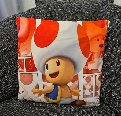 Super Mario Kissenbezug: Toad - 45cm x 45cm