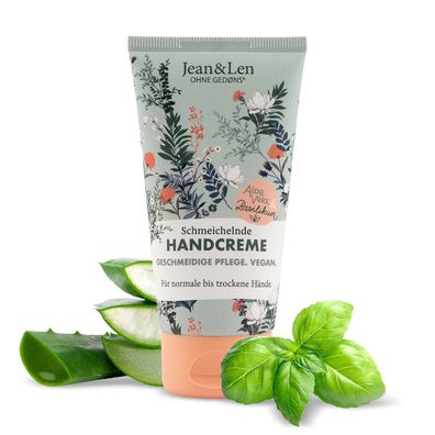 Jean & Len schmeichelnde Handcreme Aloe Vera & Basilikum 75 ml