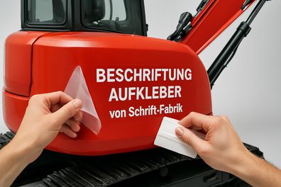 Beschriftung für Bagger Klebebuchstaben Wunschtext Aufkleber selbst gestalten