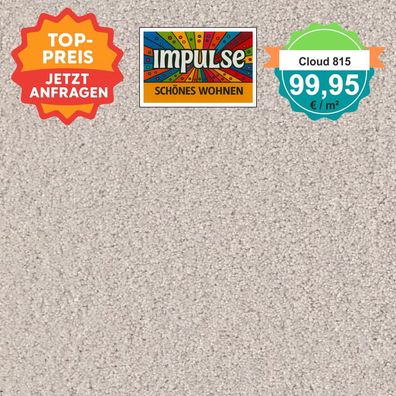Girloon Cloud 815 Velours Teppichboden 400 cm breit - versandkostenfrei ab 5 m²