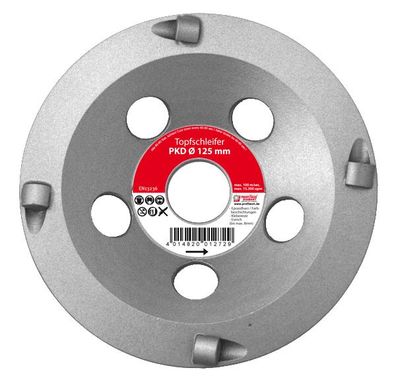 Diamantschleifscheibe 125 x 22,23 PKD , 4 Segmente