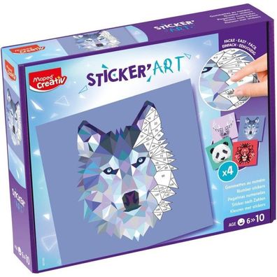 maped Bastelset Sticker'Art - Kleben nach Zahlen mehrfarbig