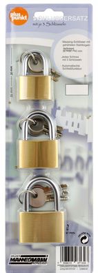 Mannesmann M 413-03 Schlössersatz 3-tlg Vorhängeschloss