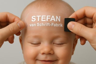 Personalisierter Baby Aufkleber mit Namen schönes Geschenk zur Geburt