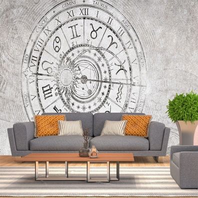 Vlies Fototapete Wandtapete Wandbilder Mode Retro Nordic Einfache Uhr 2290