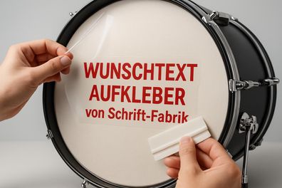 Instrumente Wunschtext Aufkleber Klebebuchstaben Beschriftung Klebefolie gestalten