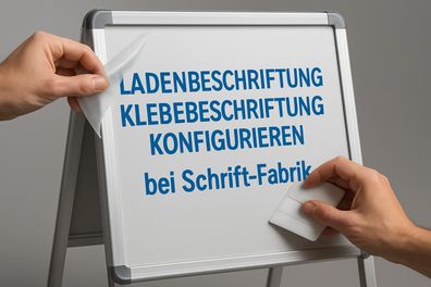 Ladenbeschriftung Klebebeschriftung Buchstaben selbstklebend konfigurieren