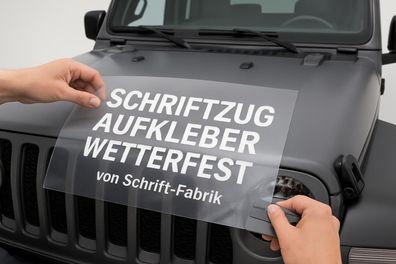 Schriftzug Aufkleber wetterfest selbst gestalten