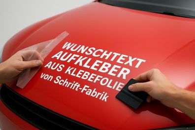 Wunschtext Aufkleber aus Klebefolie selbst gestalten