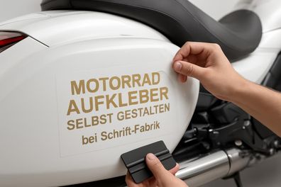 Motorrad Aufkleber selbst gestalten Klebebeschriftung Wunschtext Schriftzug