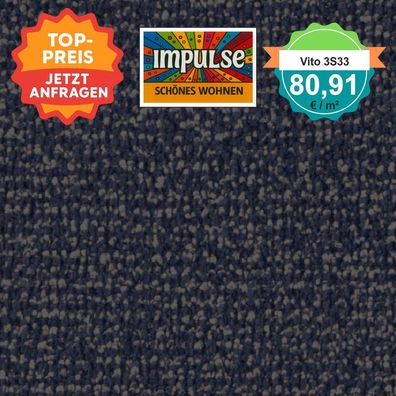 Vorwerk Vito 3S33 Velours Teppichboden 400 cm breit - versandkostenfrei ab 5 m²
