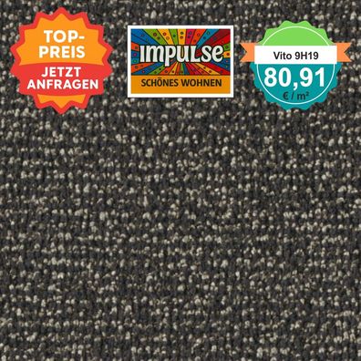 Vorwerk Vito 9H19f Velours Teppichboden 400 cm breit - versandkostenfrei ab 5 m²