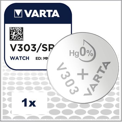 1x Varta V303 / SR1154SW Watch Uhrenbatterien Fachhandelsware V 303 SR44