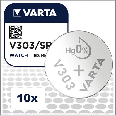 10x Varta V303 / SR1154SW Watch Uhrenbatterien Fachhandelsware V 303 SR44