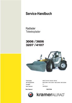 Reparaturhandbuch Werkstatthandbuch Kramer Allrad 3006 3606 3207 4107