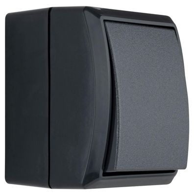 Feuchtraum Aus-/ Wechselschalter Aufputz REV AquaForm IP44 Anthrazit Schalter