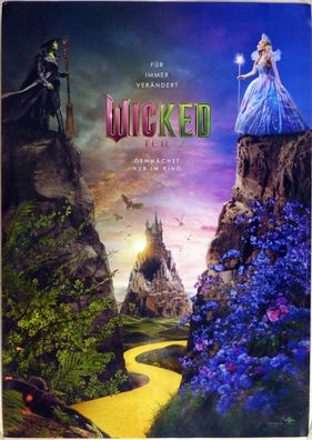 Wicked: Teil 2 - Original Kinoplakat A1 - Teasermotiv - Ariana Grande - Filmposter