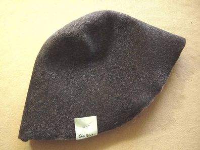 Hutstumpen Filz Seal Wolle 120 gr Ü 44 cm Rd 82 cm grau m silber glitzernd Stu 943