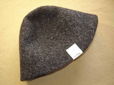 Hutstumpen Stumpen Filz Wolle schwarz mit Stichel weiß 120gr Ü 55 Rd 80 Stu 836
