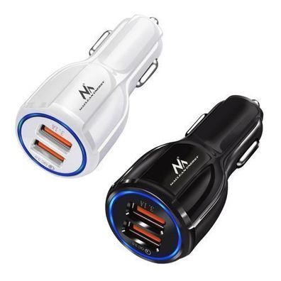 Zigarettenanzünder 2 USB Ladegerät Adapter für Handy Smartphone Auto KFZ LKW PKW